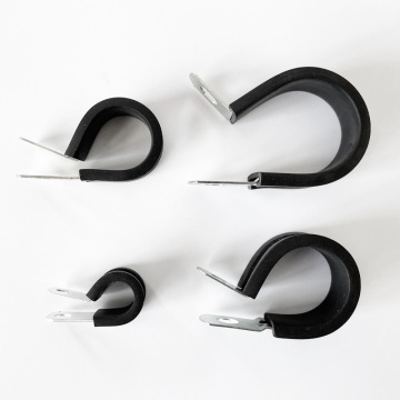 Hot Selling 12.7mm Rubber Strip Clamp with 304 Stainless Steel R-Type and Rubber Throat Clamp