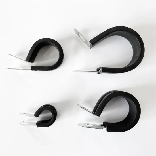 Hot Selling 12.7mm Rubber Strip Clamp with 304 Stainless Steel R-Type and Rubber Throat Clamp