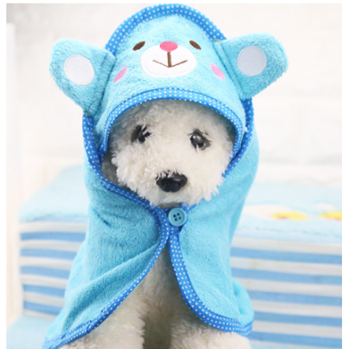 Puppy pet drying bath towel