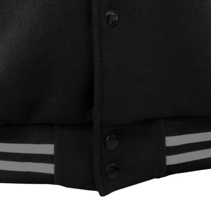 Custom Men Embroidered Woolen Leather Sleeve Varsity Jacket