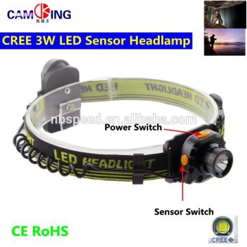 CREE 3W LED Headlamp with Sensor Function,Sensor Headlamp