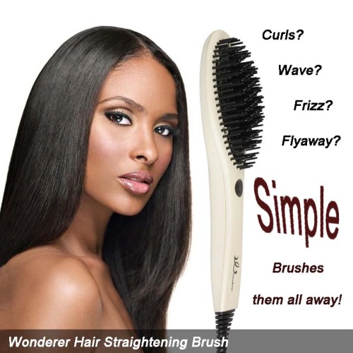 Handy electric straightening brush