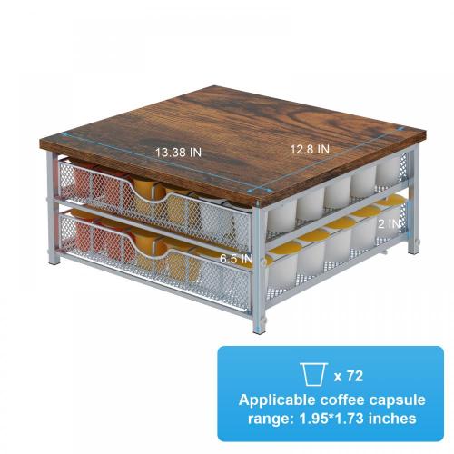 Organisateur de stockage de capsule à café à 2 niveaux