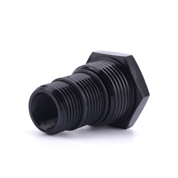 Black aluminum Automotive Oil Filte thread connector