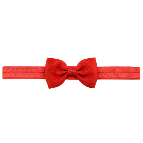 head hair elastic band grosgrain ribbon bow girl