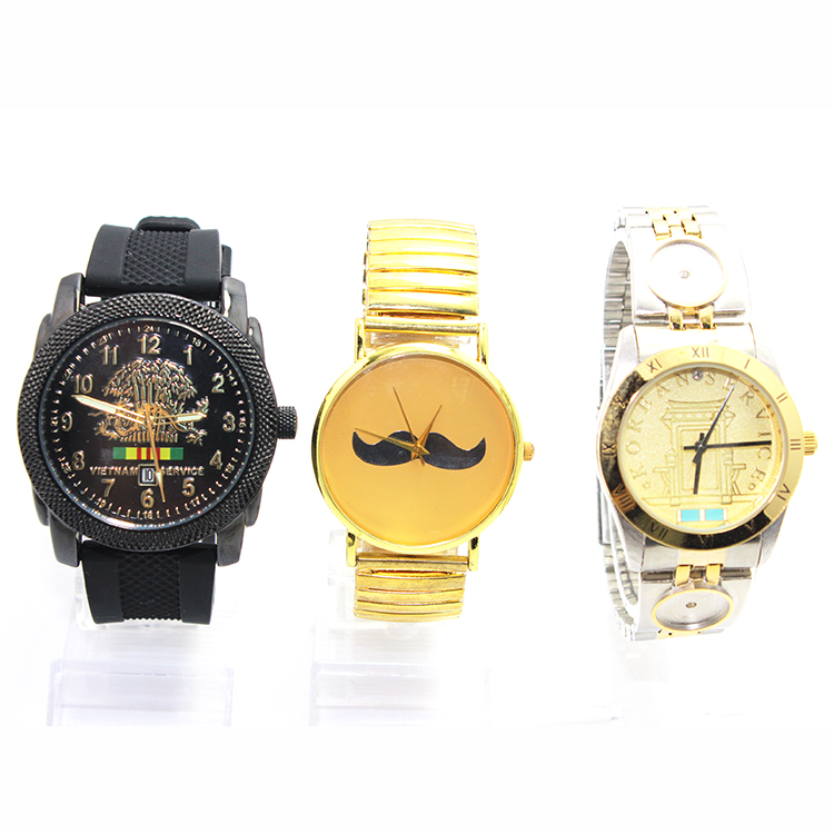 lucky sport wrist watches of metal material