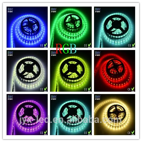 Shenzhen facotry Epistar addressable led strip 5050smd DC12/24V 14.4W/M IP20 Non-waterproof led tape light