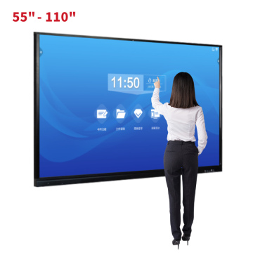 Papan pintar 4K interaktif 55-85 inci untuk ruang kelas