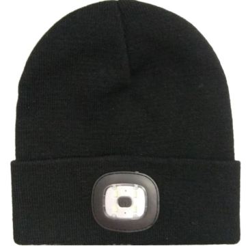Unisex LED Beanie Hat: Şarj edilebilir ışıklı örgü kış seyahat şapkası