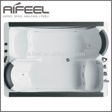 Hot Sale indoor freestanding acrylic two side glass Whirlpool massage 2 person indoor hot tub for adult