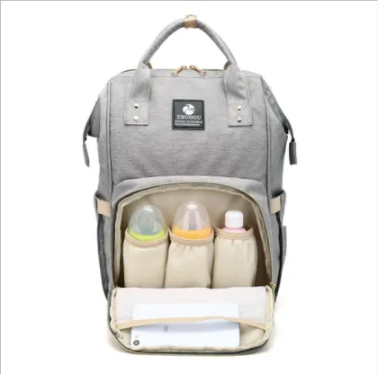Happy Flute Multifunctional Diaper Backpack for Moms - Black Shoulder Bag