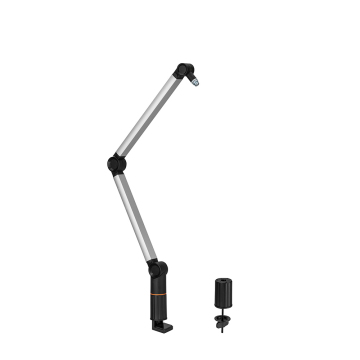 Desk-Mounted Foldable Scissor Arm Microphone Stand for Gaming and Studio