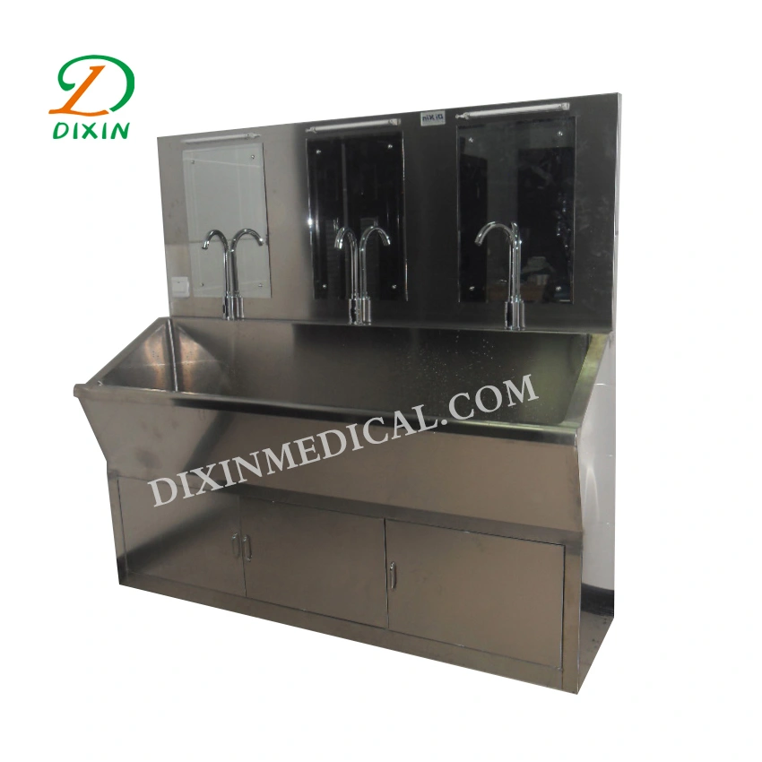 Foot Pedal Surgical Scrub Sink With Cabinet