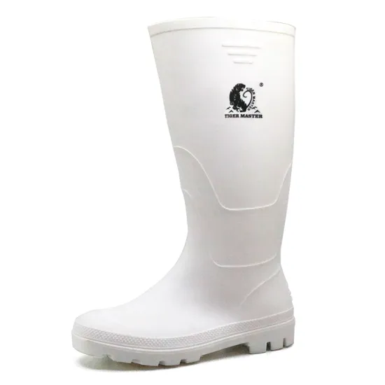 White lightweight non safety PVC rain boots