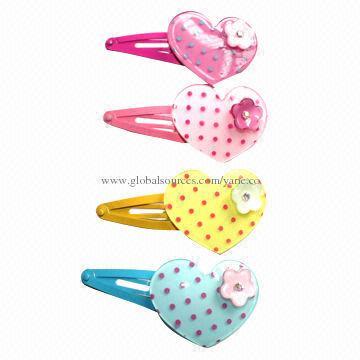 Hair Clip with Heart Resin accessories, Suitable for Women, Babies' and Girls