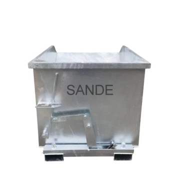 China Galvanized Forklift Dumpster Tipping Self Dump Hopper