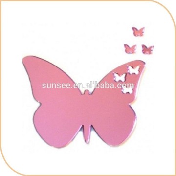 customized Acrylic wall mirror with butterfly shape design /New mirror for 2015AM-025