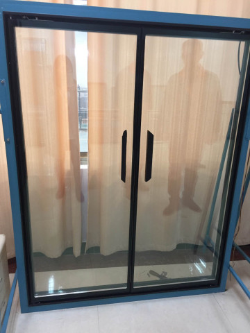 Glass door for display fridge