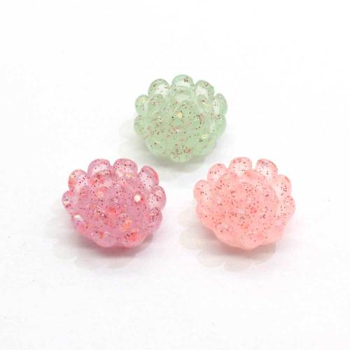 New DIY 100pcs 16mm Resin Cute Flower Flatback Stone Wedding Buttons Craft Scrapbook