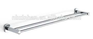 new design,wall mounted,bathroom zinc alloy+stainless steel double towel bar/chrome plated