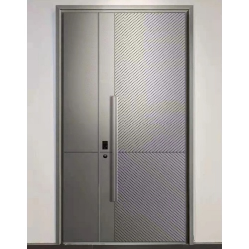 Porte de sécurité moderne durable porte d'entrée en aluminium