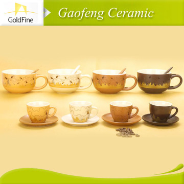 ceramic china soup with spoon