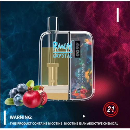 ใหม่ Randm Crystal 4600 puffs e-juice disposerive vape