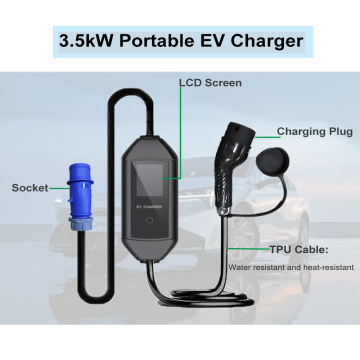 3.5KW एसी पोर्टेबल सिंगल फेज 3.5kW EV चार्जर