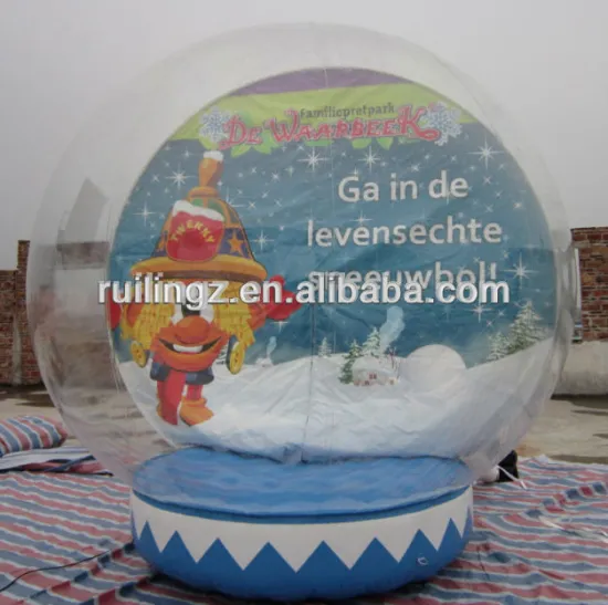 The newest product 3 M Diameter high quality Christmas inflatable snow globe tent