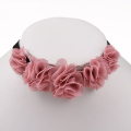 Bloem Lace Choker met fluweelzwart ketting sieraden