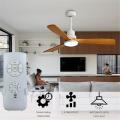 52 inch wooden led ceiling fan combo lighting