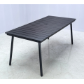 Iron-Plastic Wood Outdoor Table in Dark Gray