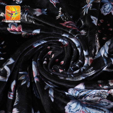 Floral Velour Velvet Fabric For Dress