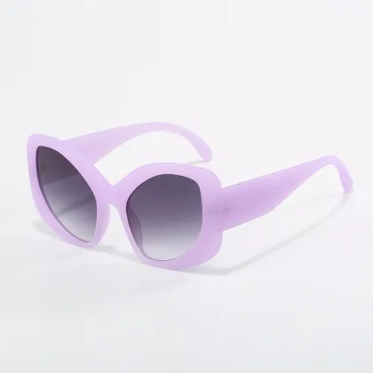 Elegant Vintage Oversized Cat Eye Sunglasses - Luxury Brand for Women