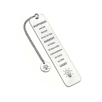 Stainless Steel Engraved Bookmark - Inspiring Gift for Book Lovers and Bookworms