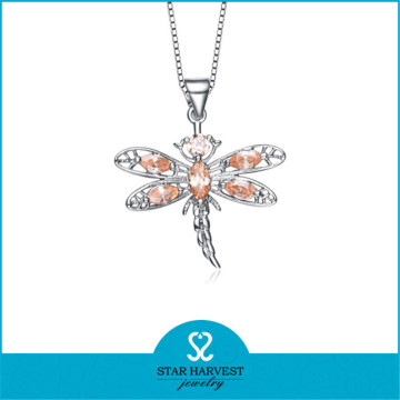 New Fashion Animal Pendants 925 Sterling Silver Dragonfly Dreamcatcher Necklace