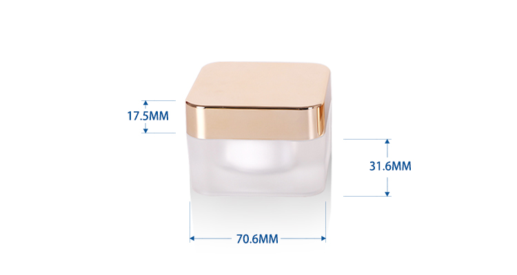 15 g Square Cream Packaging Acrylic Jar