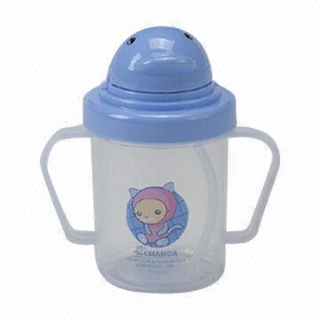 Plastic kids' water bottle with 200mL volume, lovely pattern, made of PP