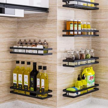 Organizzatore di rack per spezie montato a parete in acciaio inossidabile Nessuna perforazione necessaria