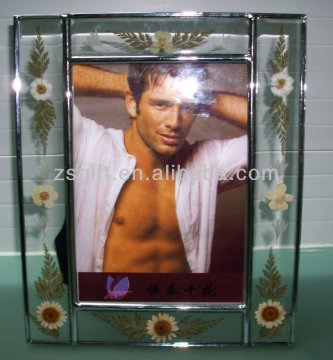noble handmade glass picture frames with metal lipping