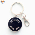 Metal Customized Logo Round Enamel Keyring