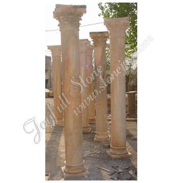 Red Marble Roman Stone Pillar Column