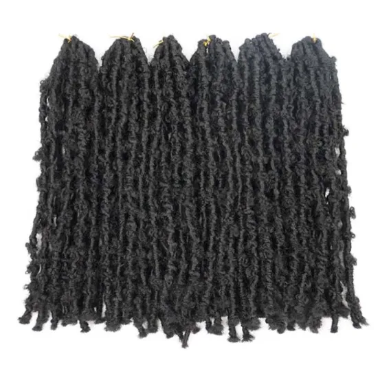 New Butterfly Locs Crochet Hair Pre looped twisted Spring twist  water wave for passion twist braiding hair