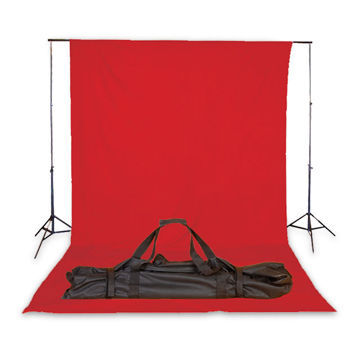 Background Light Stand with Cotton Backdrop and Cloth Carrying Bag