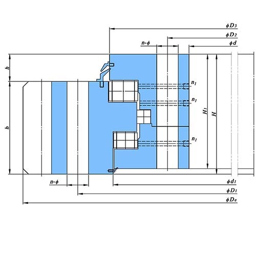 外齿圈三排圆柱滚子回转支承