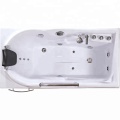 Massage  Bathtub Corner Hydromassage Bathtub with Stainless Steel Armrest Manufactory