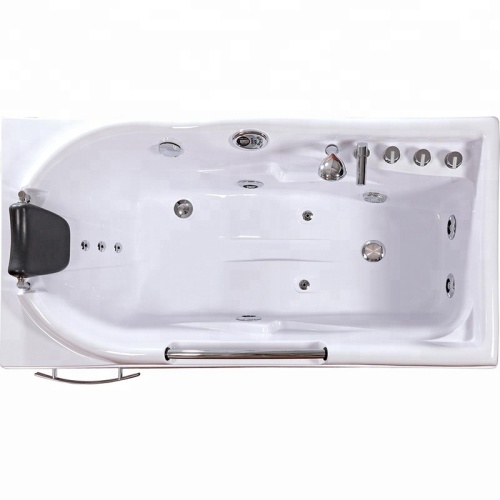 freestanding jacuzzi tub Corner Hydromassage Bathtub with Stainless Steel Armrest Manufactory