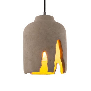 Modern Industrial Gray Cement LED Pendant Lamp for Hotels and Restaurants