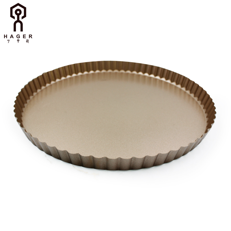 Champagner Gold 11 &quot;Round Baking Pie Dish Pan