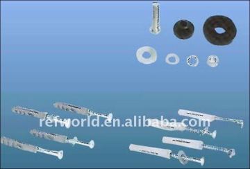 The rubber and fastener accessories of air conditioner bracket assembing
